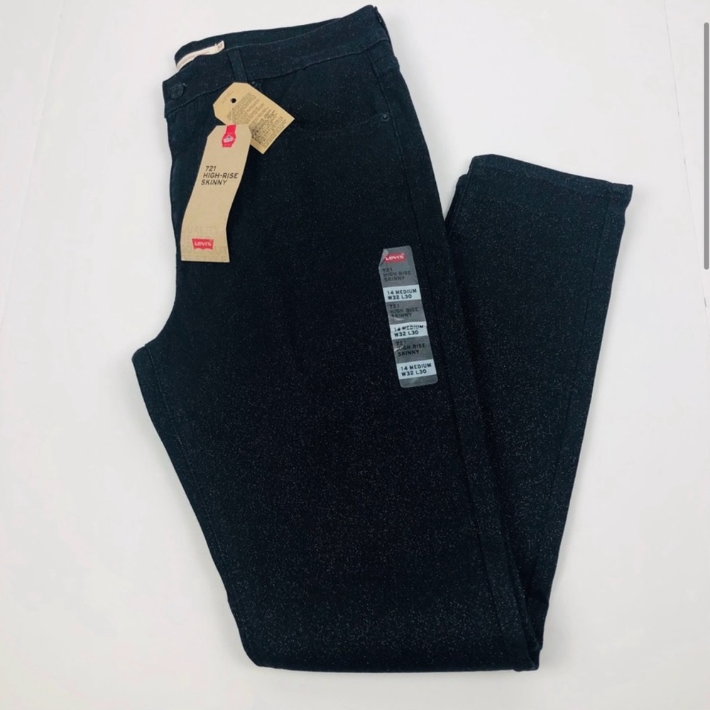 RARE NWOT Sparkly Levi's Black Jeans